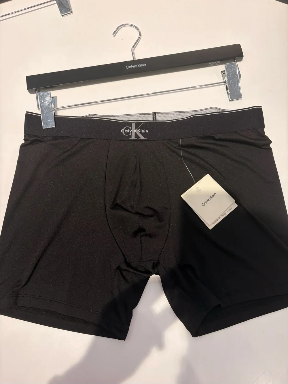 Calvin Klein black plain Stretch Boxer Briefs with Logo Waistband new